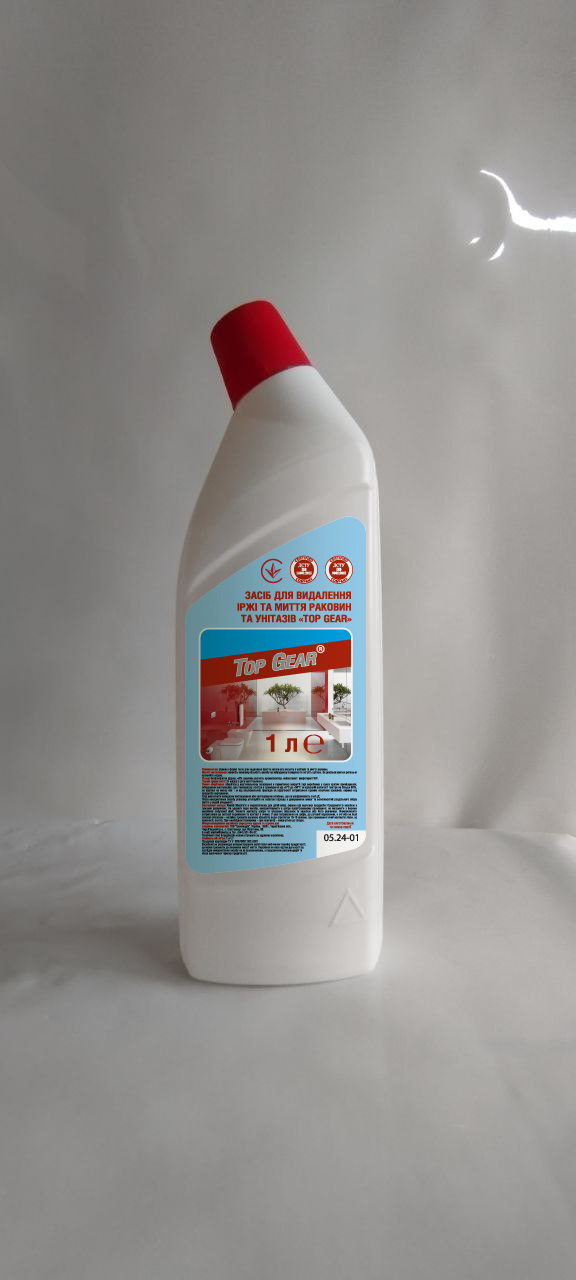 Засіб для видалення іржі та миття раковин та унітазів «Top Gear» (1 л)